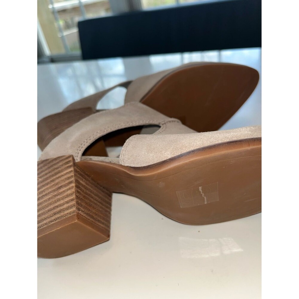 Dolce Vita Sz 9.5 Women’s Taupe Suede Slip-On Mule Heels #boho #indie #gyspy - Picture 5 of 8